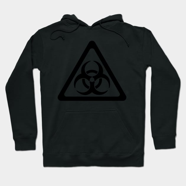 Biohazard Symbol Warning Sign - Triangular Hoodie by ScienceCorner